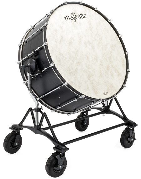CONCERT BLACK BASS DRUMS With Field Frame